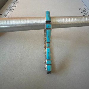 Turquoise and Silver Women's Bracelet